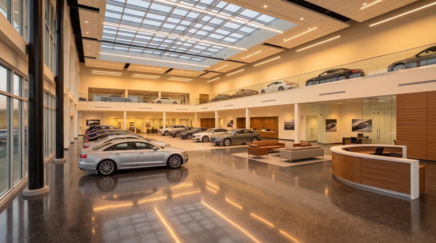 Showroom mit Tageslicht-Oberlicht