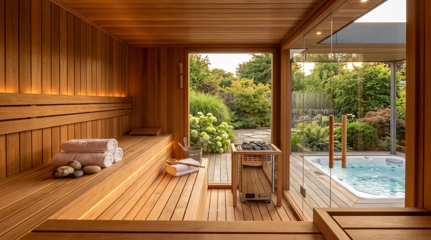 Refugium mit Panorama-Sauna